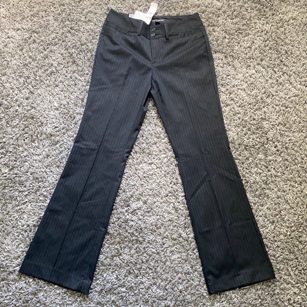 Black striped dress pants